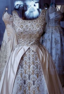 The Queen's dress by Norman Hartnell,  Photo Getty