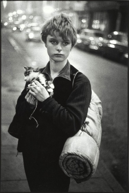 bruce-davidson-london-1960-girl-holding-kitten