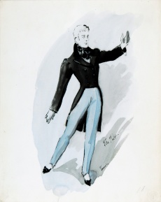 Poet, costume design for The Night Shadow, a ballet by George Balanchine 1945